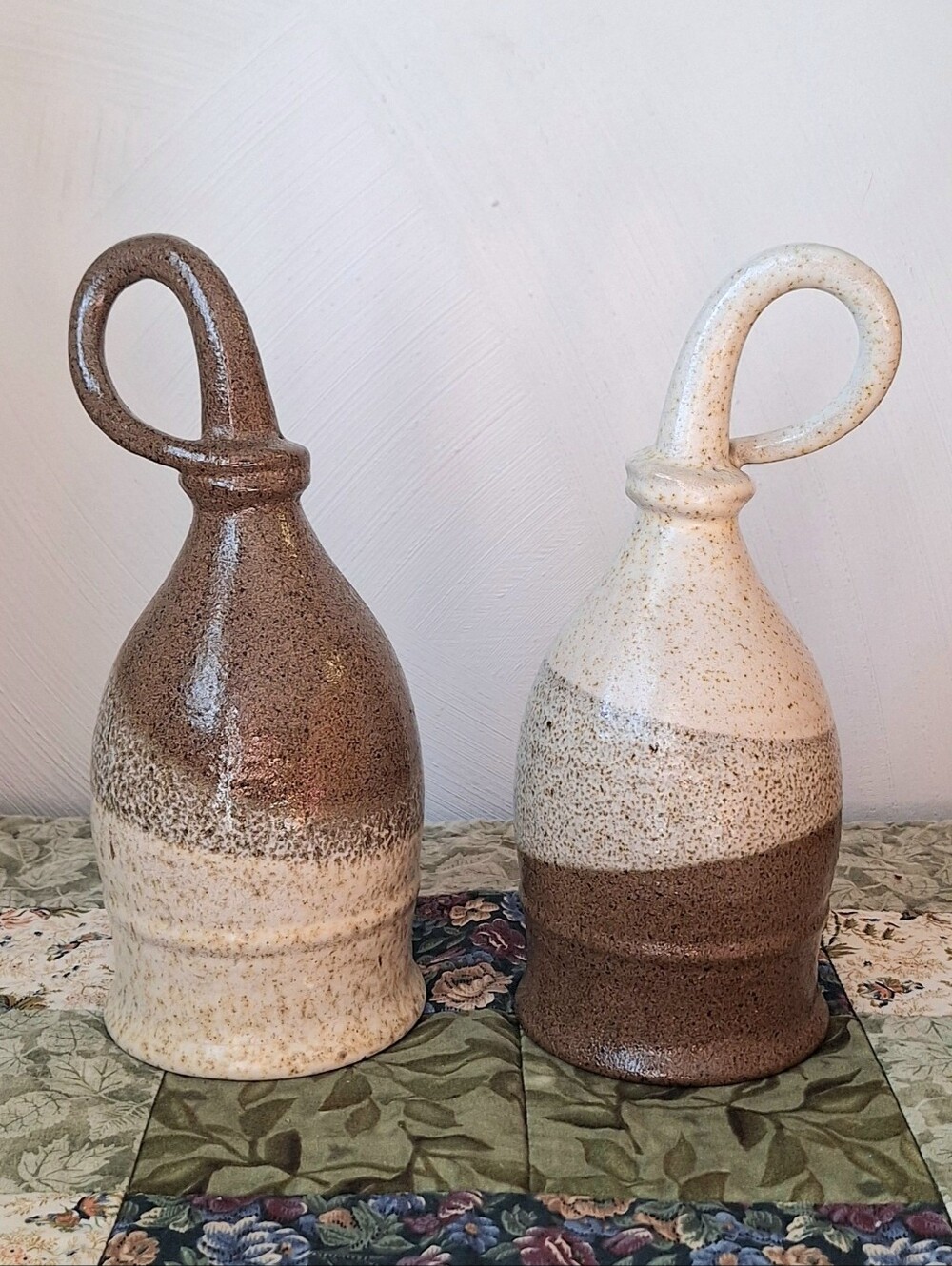 Vintage 1970's Kings Potteries "Orgy Horn" Pottery Wine & Beer Glass, Set of 2